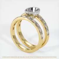 14K White & Yellow Wedding Set Ring Setting Video
