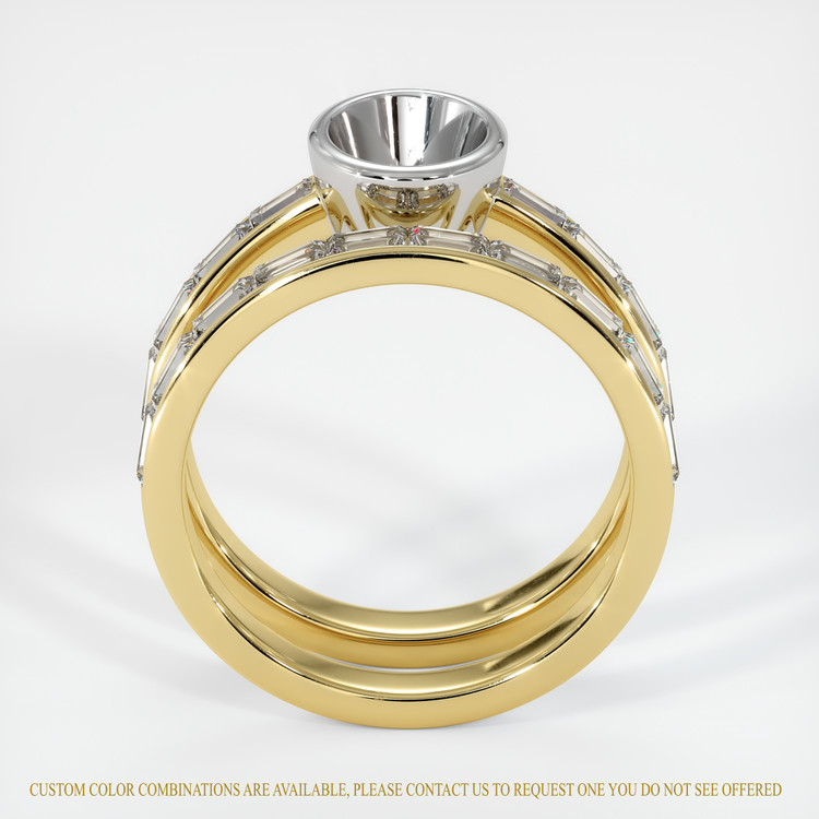 14K White & Yellow Wedding Set Ring Setting