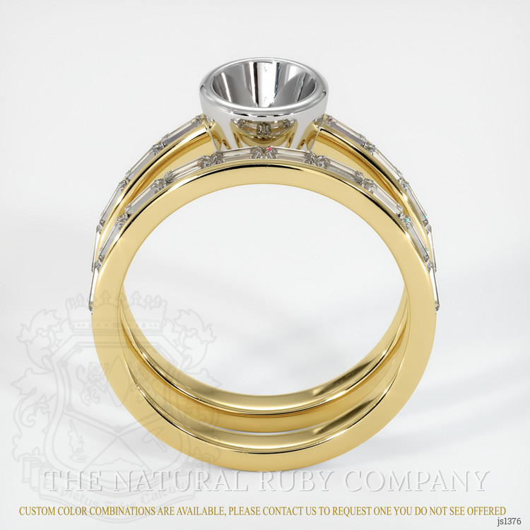 14K White & Yellow Wedding Set Ring Setting