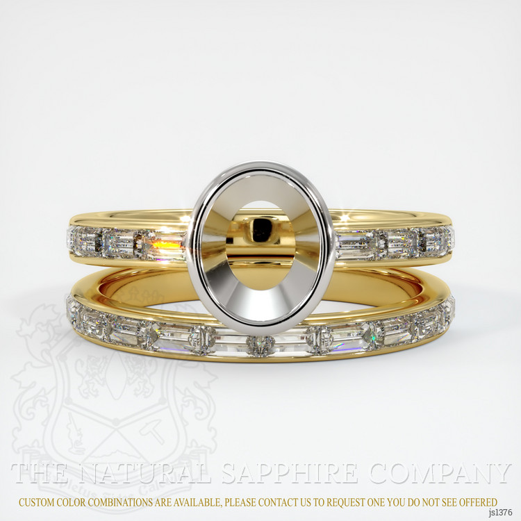 18K White & Yellow Wedding Set Ring Setting