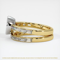 18K White & Yellow Wedding Set Ring Setting Image