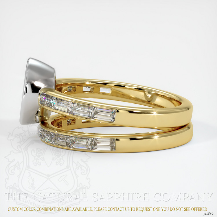 18K White & Yellow Wedding Set Ring Setting