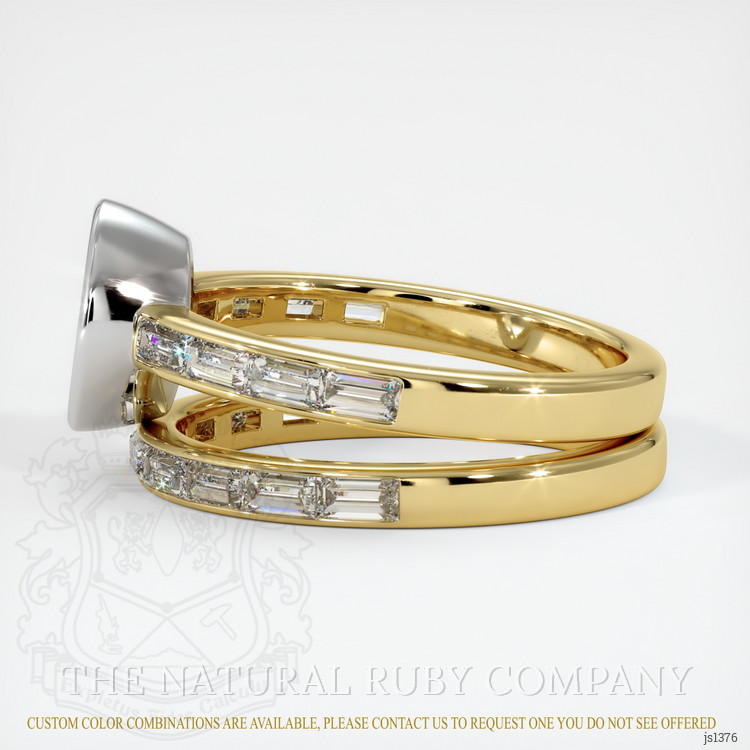 18K White & Yellow Wedding Set Ring Setting