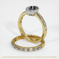 18K White & Yellow Wedding Set Ring Setting Image