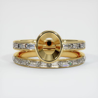 10K Yellow Gold Wedding Set Ring Setting Image