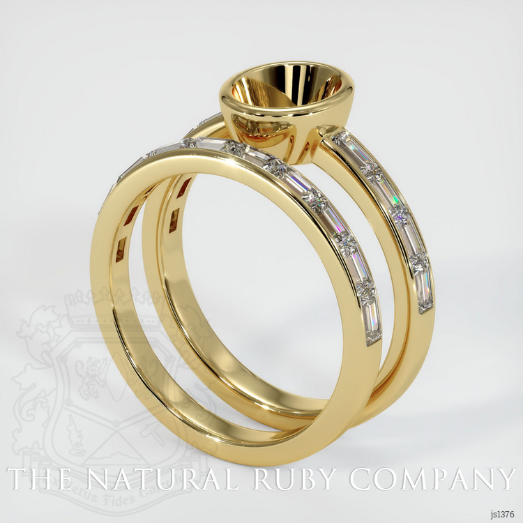 14K Yellow Gold Wedding Set Ring Setting