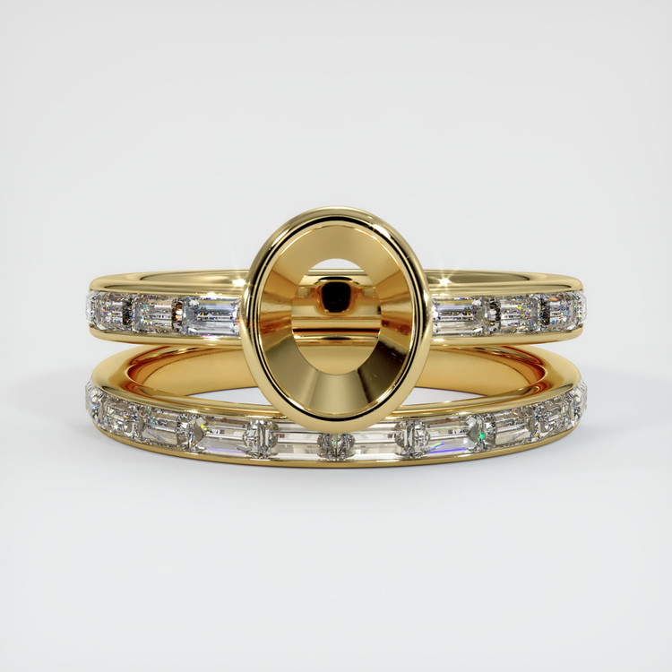 14K Yellow Gold Wedding Set Ring Setting