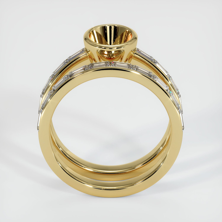 14K Yellow Gold Wedding Set Ring Setting