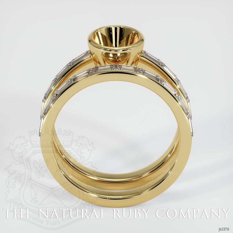 14K Yellow Gold Wedding Set Ring Setting