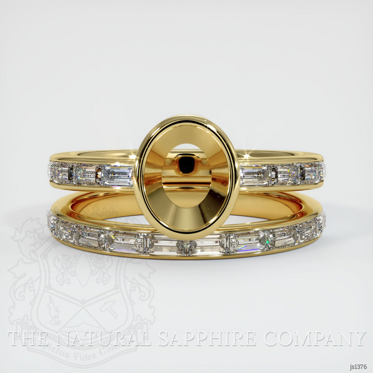18K Yellow Gold Wedding Set Ring Setting