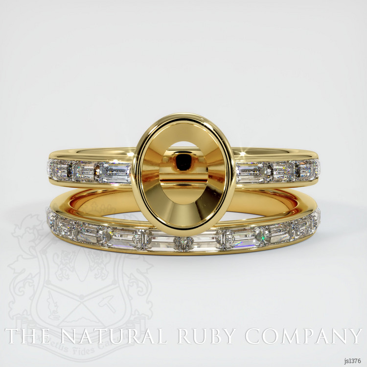 18K Yellow Gold Wedding Set Ring Setting