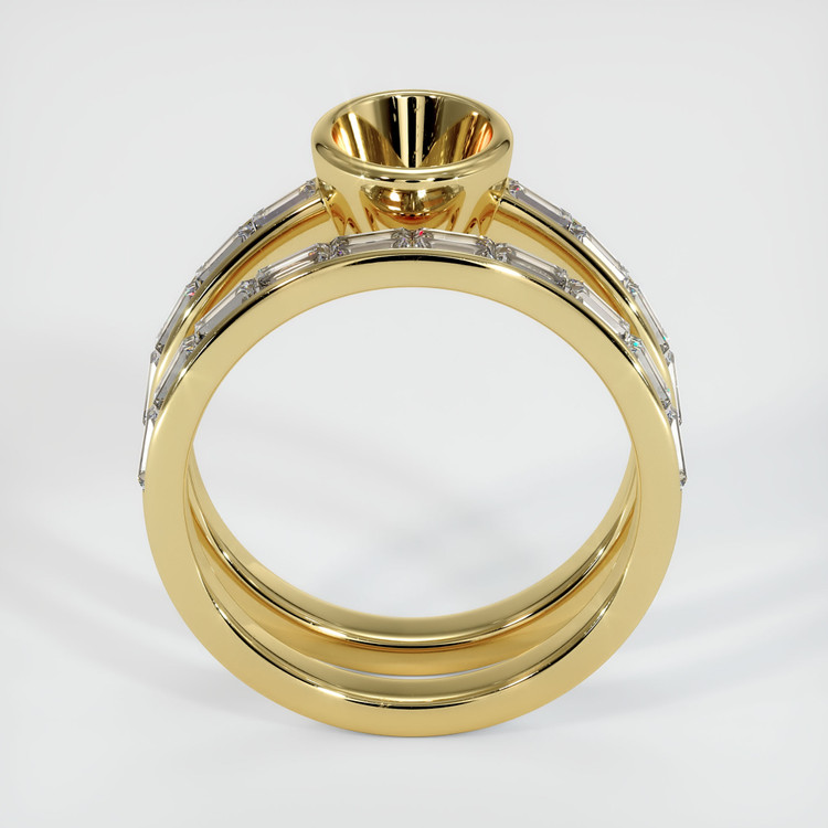 18K Yellow Gold Wedding Set Ring Setting
