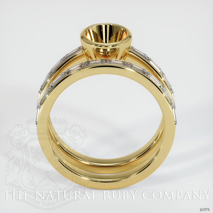 18K Yellow Gold Wedding Set Ring Setting