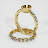 18K Yellow Gold Wedding Set Ring Setting Image