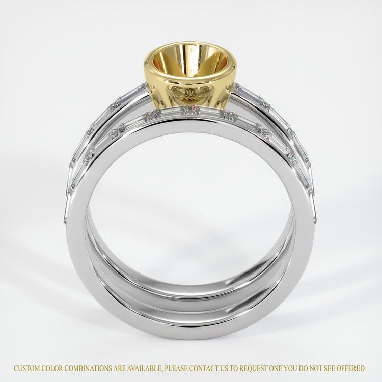 14K Yellow & White Wedding Set Ring Setting