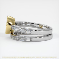 18K Yellow & White Wedding Set Ring Setting Image