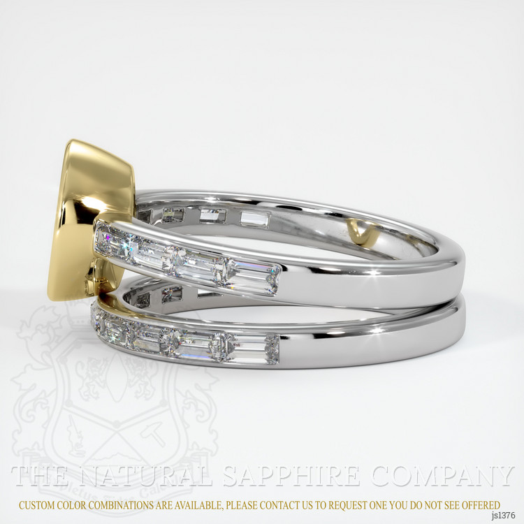 18K Yellow & White Wedding Set Ring Setting