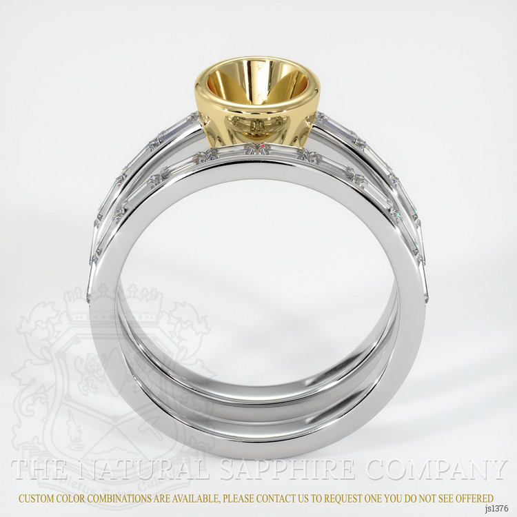 18K Yellow & White Wedding Set Ring Setting