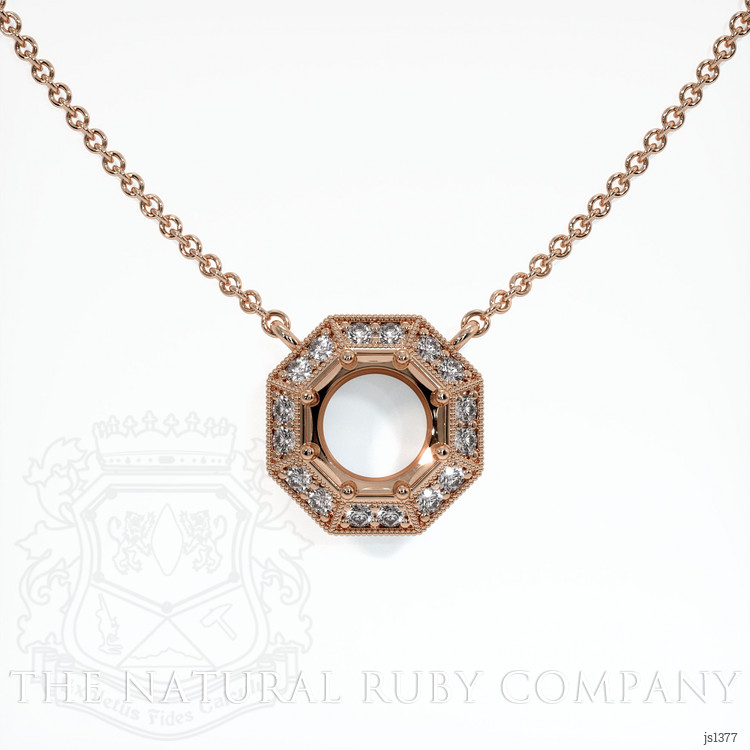 14K Rose Gold Antique Style Necklace Setting