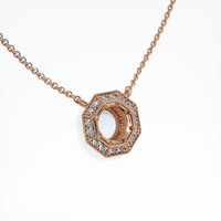14K Rose Gold Antique Style Necklace Setting Image