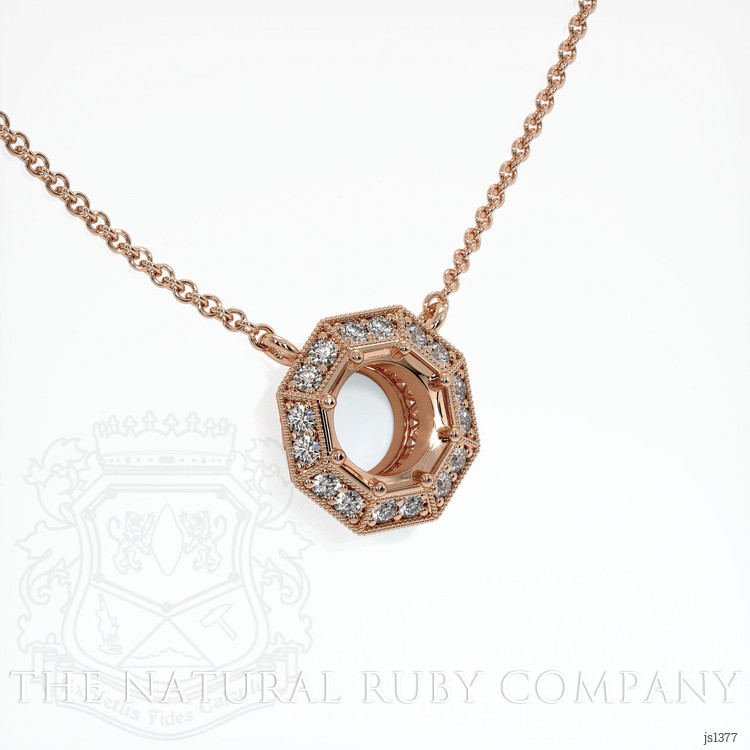 14K Rose Gold Antique Style Necklace Setting