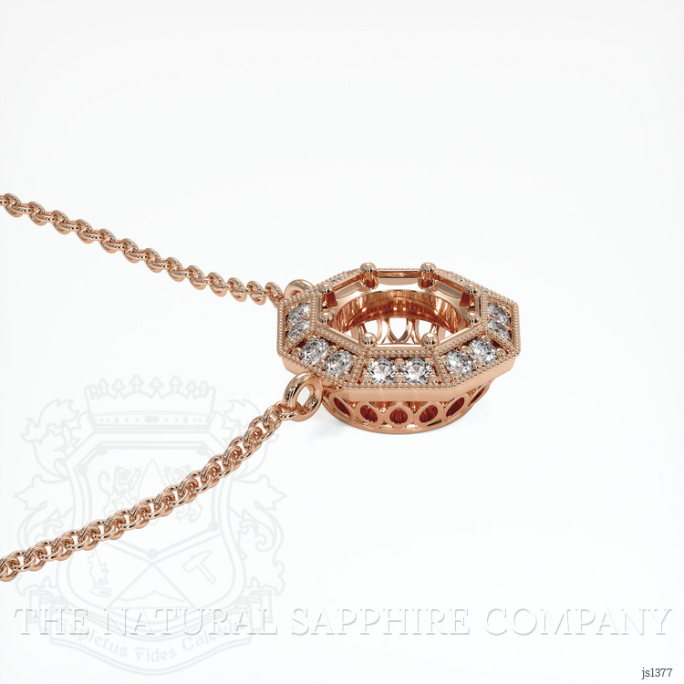 14K Rose Gold Antique Style Necklace Setting
