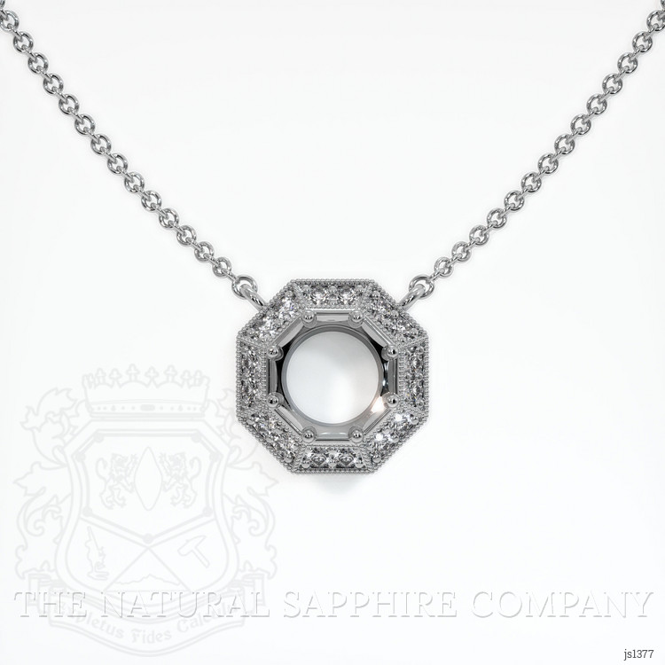10K White Gold Antique Style Necklace Setting