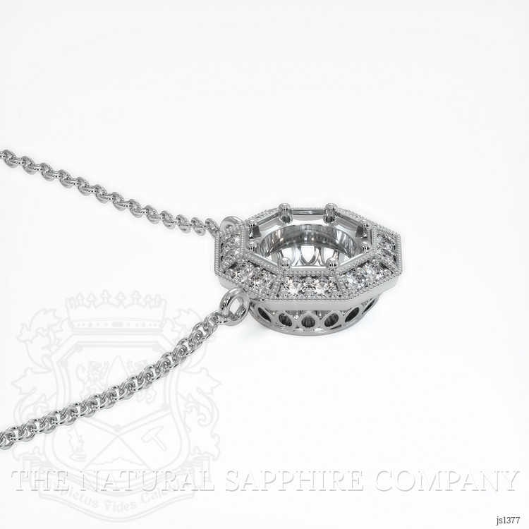 10K White Gold Antique Style Necklace Setting