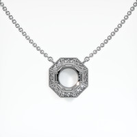 14K White Gold Antique Style Necklace Setting Video
