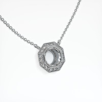 14K White Gold Antique Style Necklace Setting Image