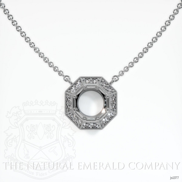  Emerald Necklace 1.08 Ct. 18K White Gold