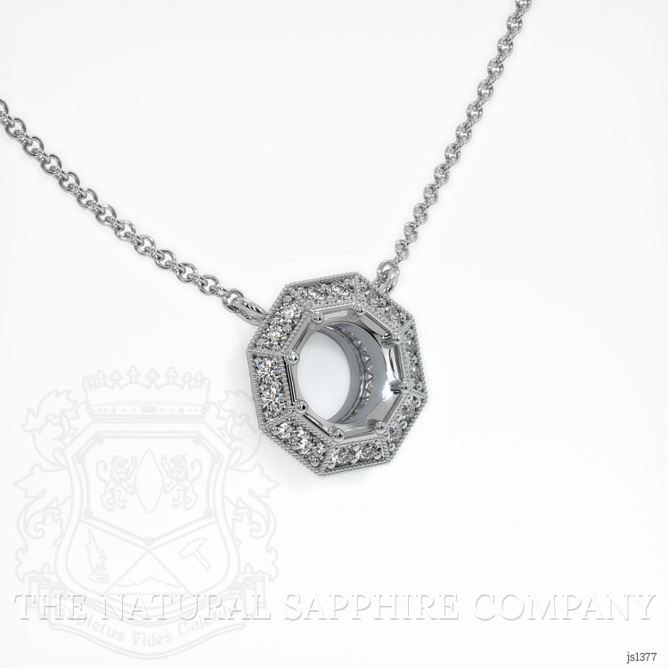 18K White Gold Antique Style Necklace Setting