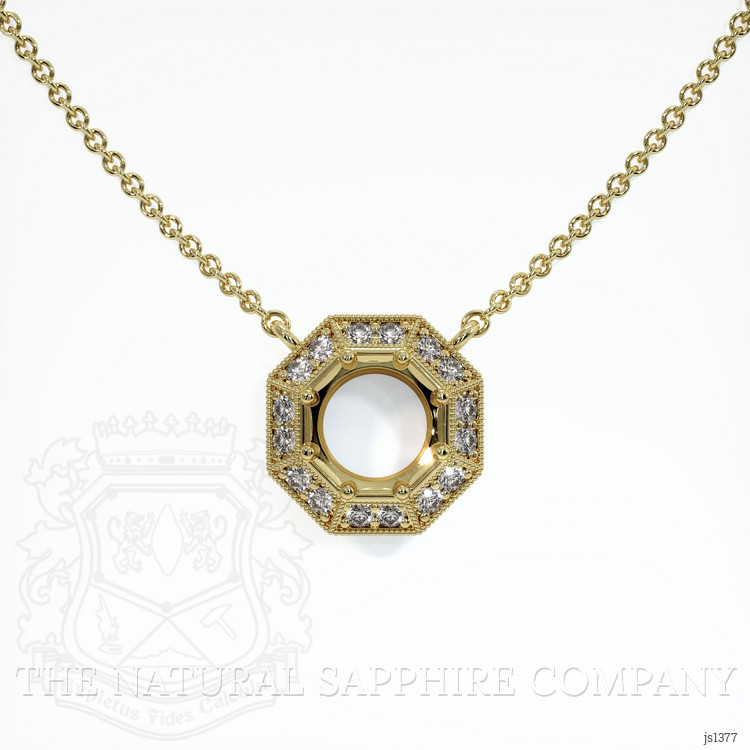 14K Yellow Gold Antique Style Necklace Setting