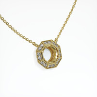 14K Yellow Gold Antique Style Necklace Setting Image