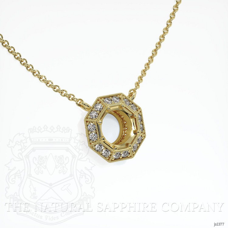 14K Yellow Gold Antique Style Necklace Setting