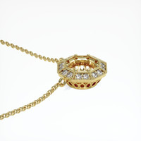 14K Yellow Gold Antique Style Necklace Setting Image