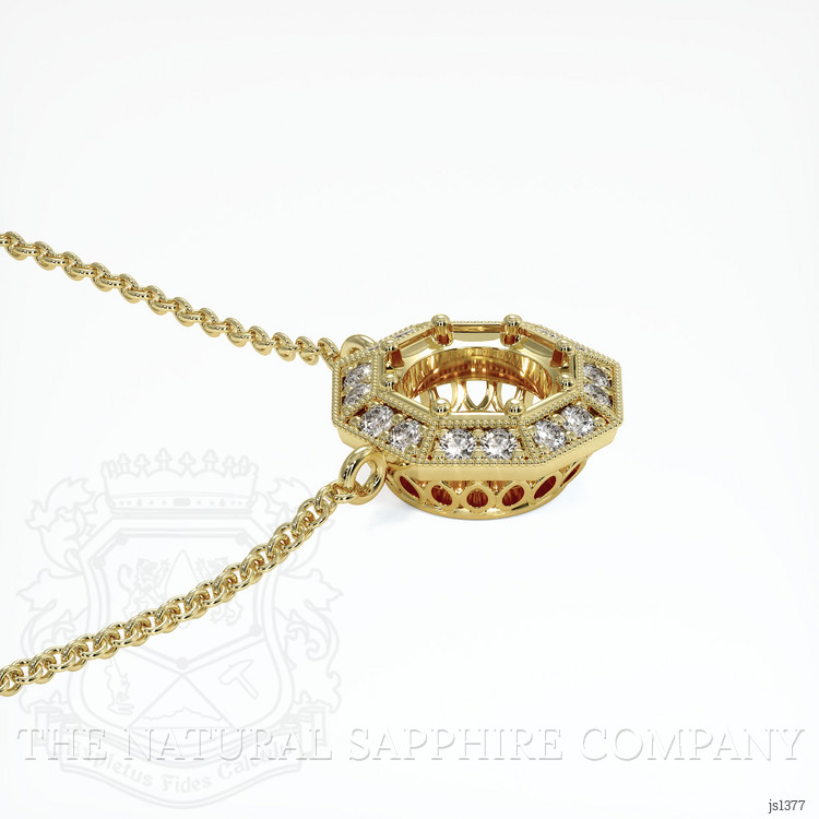 14K Yellow Gold Antique Style Necklace Setting