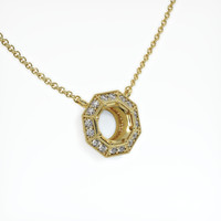 18K Yellow Gold Antique Style Necklace Setting Image