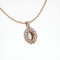 14K Rose Gold Antique Style Pendant Setting Image