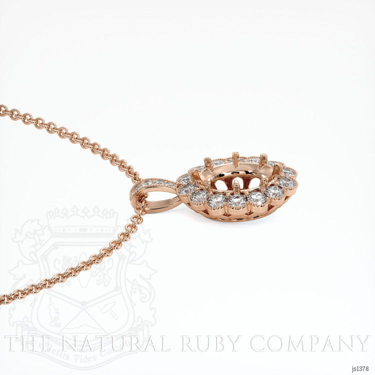 14K Rose Gold Antique Style Pendant Setting