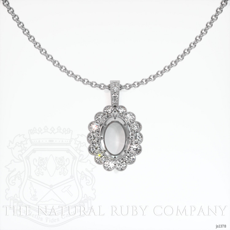 14K White Gold Antique Style Pendant Setting