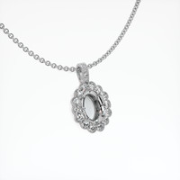 14K White Gold Antique Style Pendant Setting Image