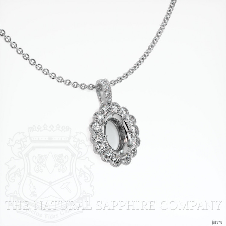 14K White Gold Antique Style Pendant Setting