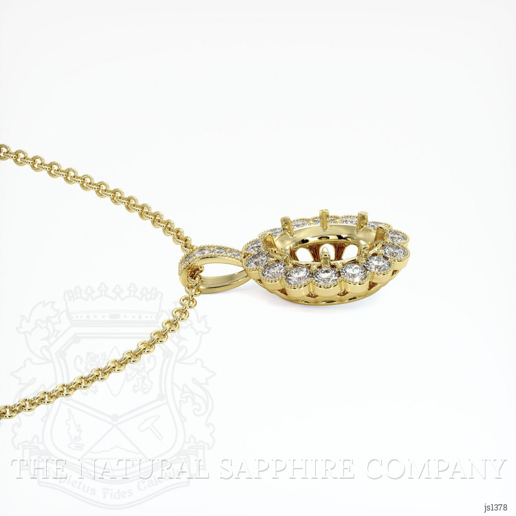 10K Yellow Gold Antique Style Pendant Setting
