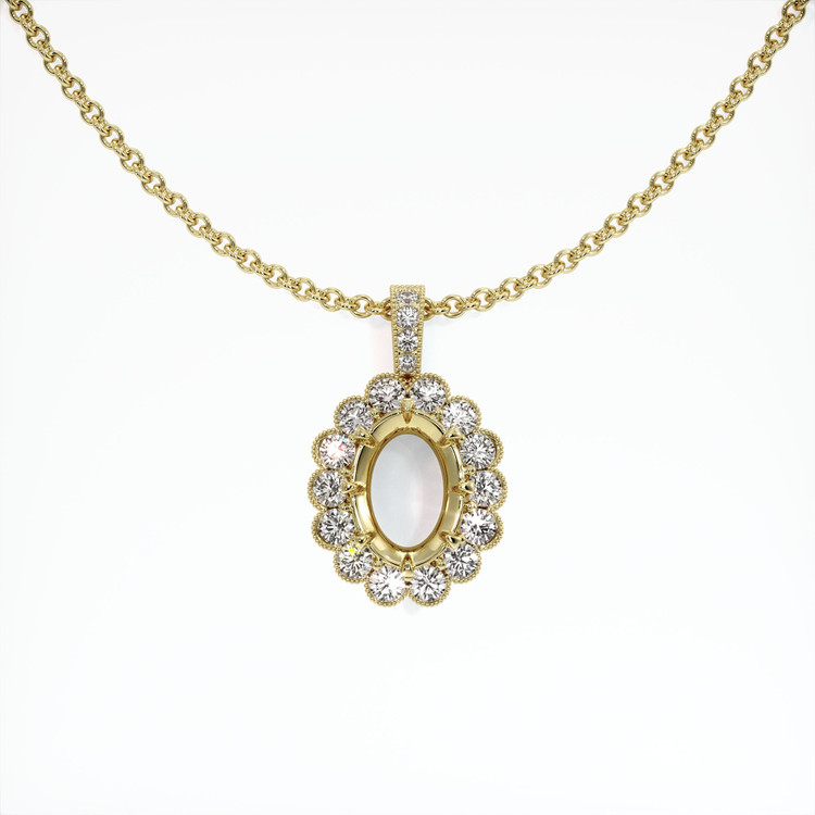 14K Yellow Gold Antique Style Pendant Setting