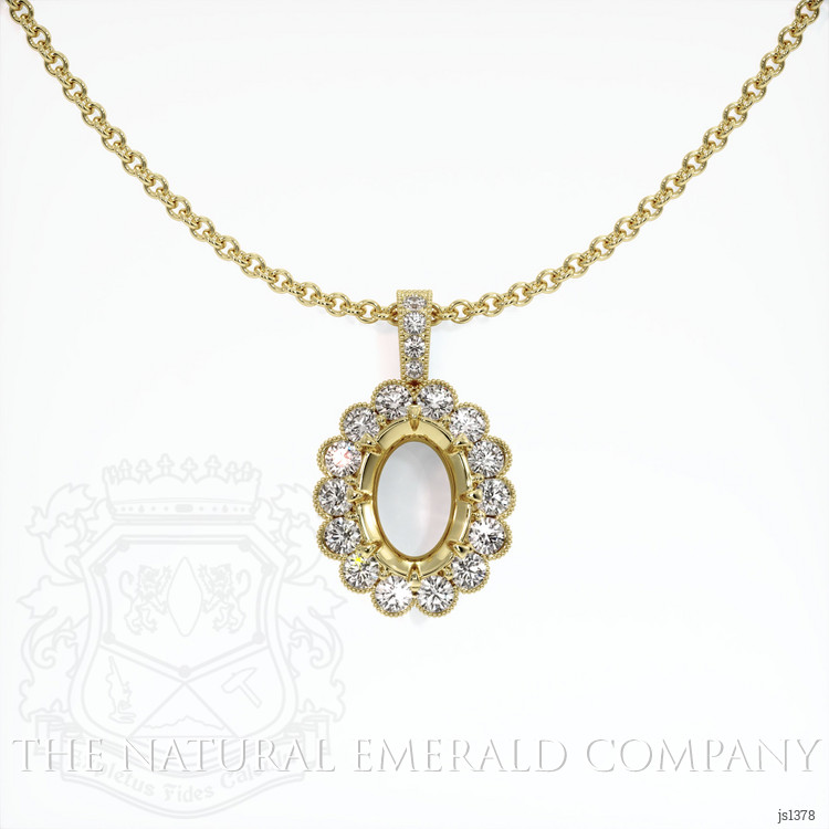 Antique Style Emerald Pendant 2.91 Ct., 18K Yellow Gold