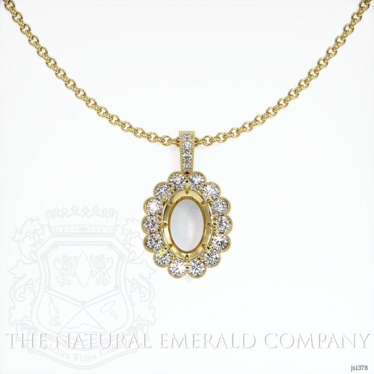 18K Yellow Gold Antique Style Pendant Setting
