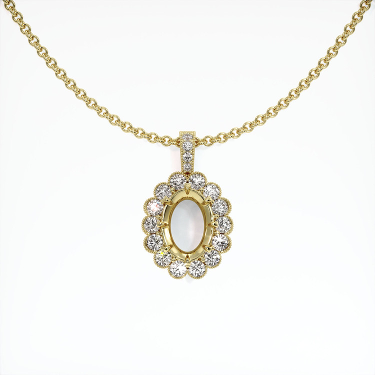 18K Yellow Gold Antique Style Pendant Setting