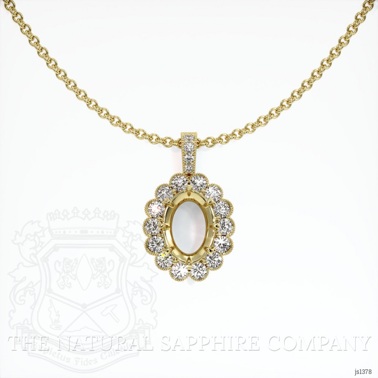 18K Yellow Gold Antique Style Pendant Setting