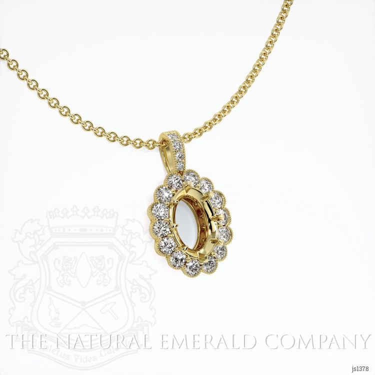 18K Yellow Gold Antique Style Pendant Setting